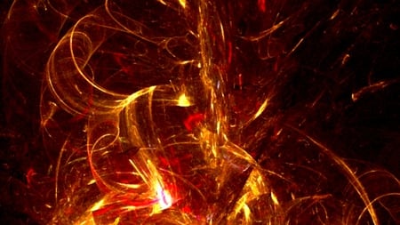 Sparks - abstract, gold, red, fractal