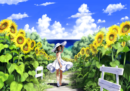 SunShine Beauty - anime, girl, beauty, new, wall