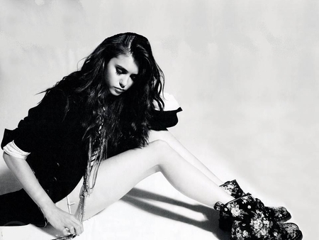 Nina Dobrev - nina dobrev, actress, beautiful, black white, nina, dobrev, model