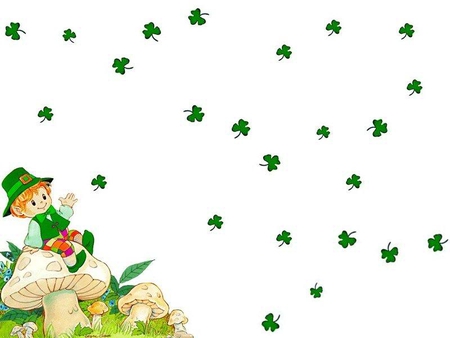 Floating Shamrock's - st, shamrocks, green, patrick