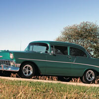 1956 chevy wheels green