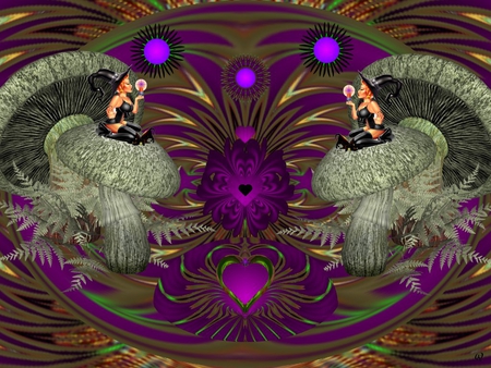 Your Purple Wish is Almost Ready - eye candy, collage, 3d, fractal, abstract