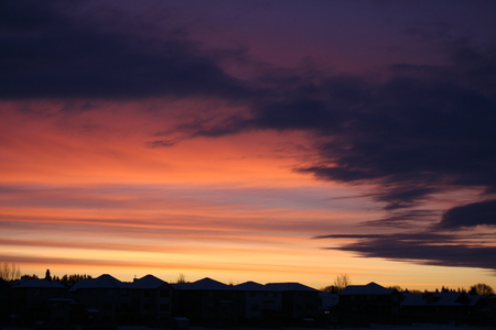 Sunrise nature  - white, nature, sky, clouds, red, blue, photography, sunrise