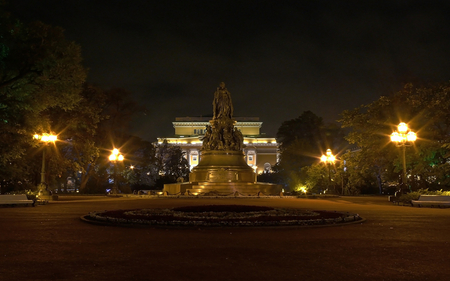 ❀ღ*•.��.•*❖❀ statue ❀ღ*•.��.•*❖❀ - cathedral, architectural, lights, building