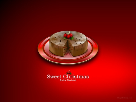 dulce navidad - sweets, red, cake, nice