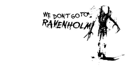 Ravenholm - game, zombie, cool, scary, black, white, awesome, half life, nice, video game