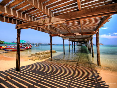 thai-beach - beautiful, boats, view, river