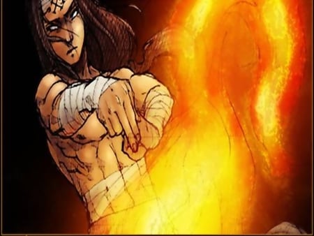 Neji Training - naruto, fire, training, neji