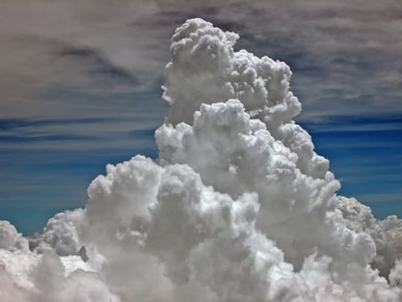 Mountain of Clouds - sky, mountain, cloud, puffy