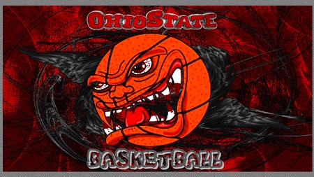 OHIO STATE BASKETBALL THE ANGRY BALL - ohio, buckeyes, state, basketball