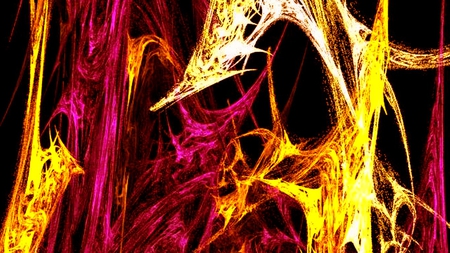 Colored Webs - fractal, pinks, abstract, gold