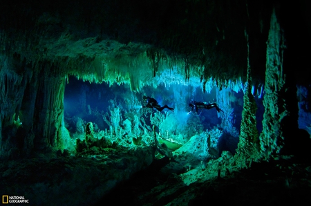 Underwater Cave - cave, nation geographic, underwater