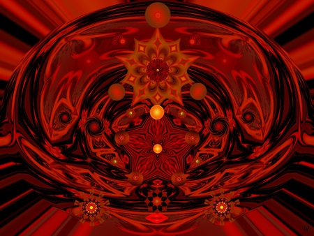 Red Dreams - eye candy, collage, 3d, fractal, abstract