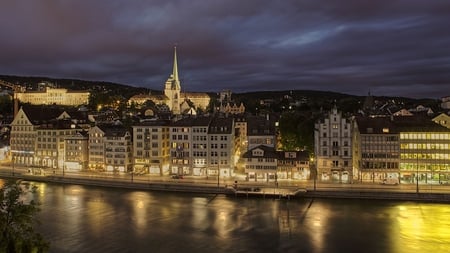 Beautiful Marina Lights - reflection, beautiful, night, city, marina, lights