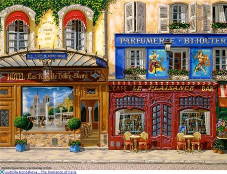 By Liudmila Kondakova * The romance of Paris - painting, art, store, liudmila kondakova, paris