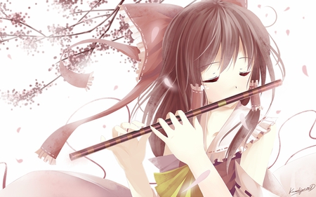 Music Is Nature - abstract, music, anime, beautiful, flute