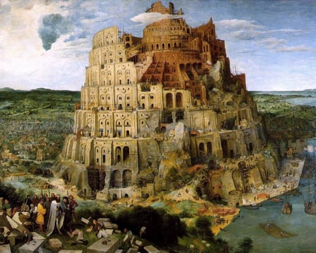 Pieter Breugel the Elder - Tower of Babel - history, phantasy, bible, myth