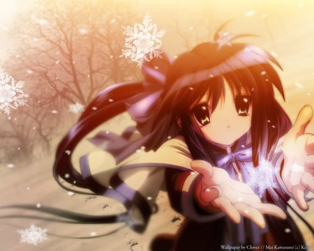 Are You Mine? - anime, beautiful, snow, possess, pure, gentle, kanon, hope, snowflake, sad