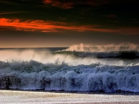 Seascape Beach - beach, sand, sky, ocean