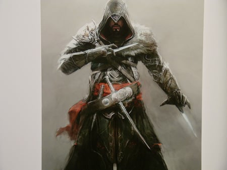 Ezio Auditore De Franze - ezio auditore de franze, assassin, warrior, hood, blade, armor