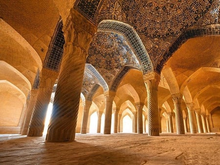 Forest of Pilars in Iran - iran, building, pilars, texture