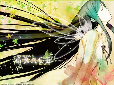 Eternal Grace - anime, spirit, beautiful, eternal, angel, birth, saya no uta, grace, wings, fairy