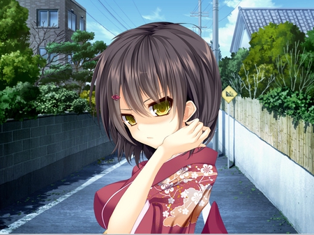 Ume Kangasa - ume, angry, beauty, wall, game, new, girl, yurikago yuri