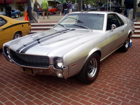 '68 AMC AMX - silver, amc, 1968, 68, car, amx, classic, antique