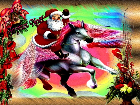 MERRY CHRISTMAS - horse, merry christmas, happy holidays, god, galaxies, 2012, space, christmas