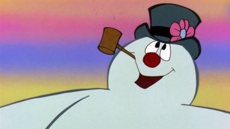 Frosty the snowman - white, winter, hat, snow