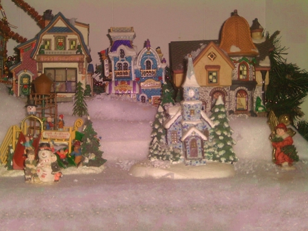 Christmas Village - village, christmas, snow, houses