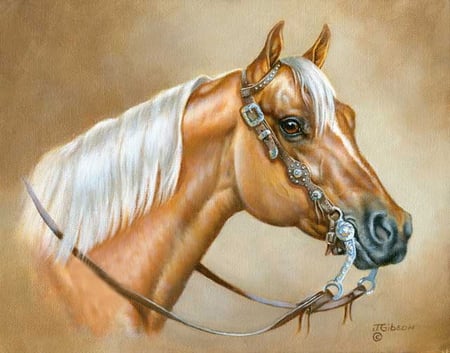 By Judy Gibson - painting, art, horse, animal, judy gibson