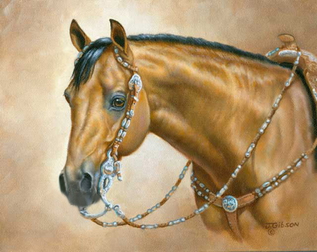 By Judy Gibson - animal, painting, judy gibson, art, horse