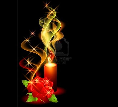 Light and Love of friendship - red, candle, rose, gold, flame, christmas, green