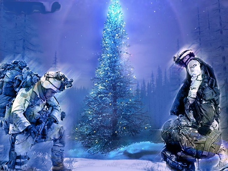 REMEMBER - freedom, fighting, soldiers, tree, men and women, christmas, military