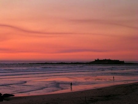 Untitled Wallpaper - beach, sea, island, ocean, portugal, sunset, moledo, red, dusk, sky