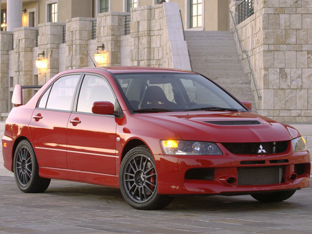 Mitsubishi Lancer Evolution IX - red, mitsubishi, evolution, ix, lancer