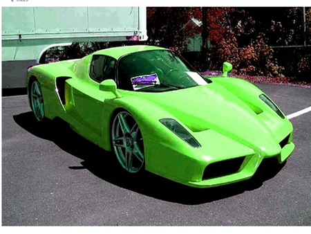 ferrari - green, ferrari