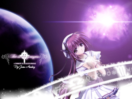 Be in My Prayers - anime, magic, planet, beautiful, shuffle, angel, space, hope, prayer