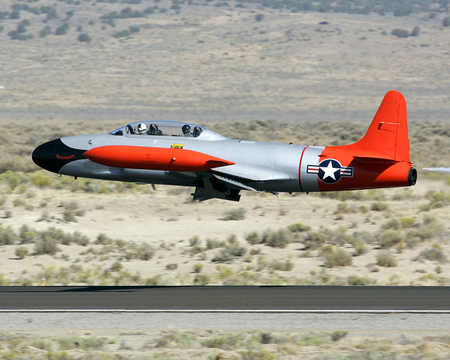 T33 Shooting Star - t-33, canadair, shooting, antique, airplane, jet, military, pacemaker, t33, plane, star, classic