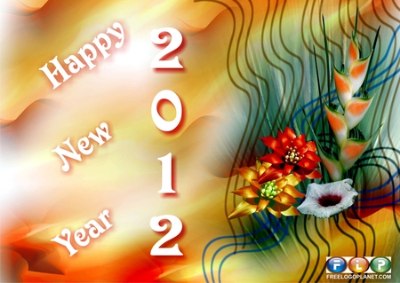 2012 - card, new year, time, 2012