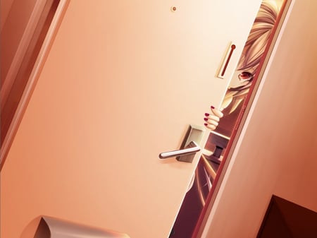 Door Closed - anme, game, yurikago yuri, new, wall