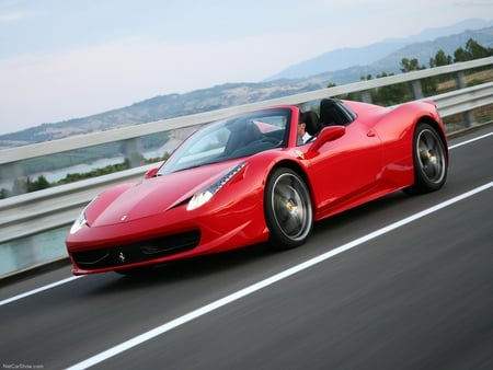 2013 FERRARI 458 SPIDER - sportscar, sports, fast, 458, spider, cars, auto, super, autos, car, expensive, red, supercar, ferrari