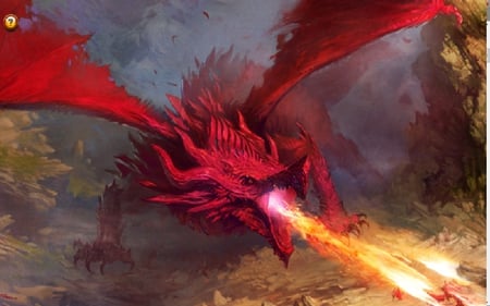 Vermillion Dragon - castle age, dragon, vermillion, monster