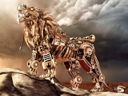 cyber doggy - cgi, fantasy, cyber, dog, robot