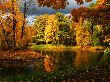 Colorful autumn - nature, autumn, lake, fall, trees, forest, colorful, colors