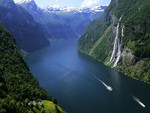 mountain waterfall