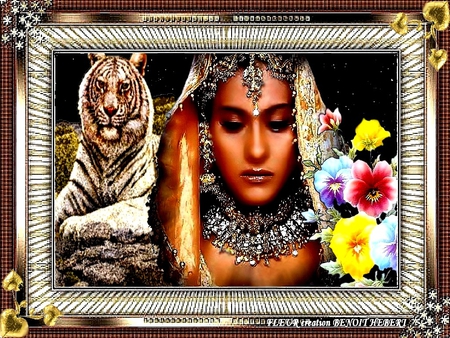 WOMAN - flowers, nature, 2012, frame, woman, color, god