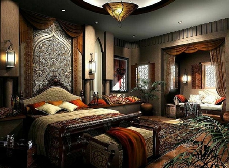 Digital art bedroom. - room, style, interior design, bedroom