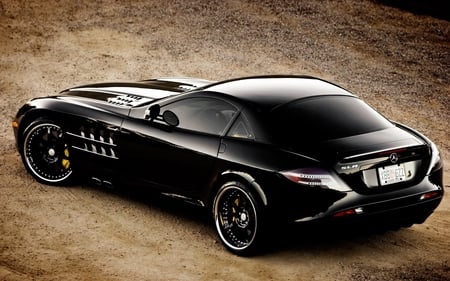 Black Beauty - sports, slr, supercar, wheels, black, mercedes, car, super, custom